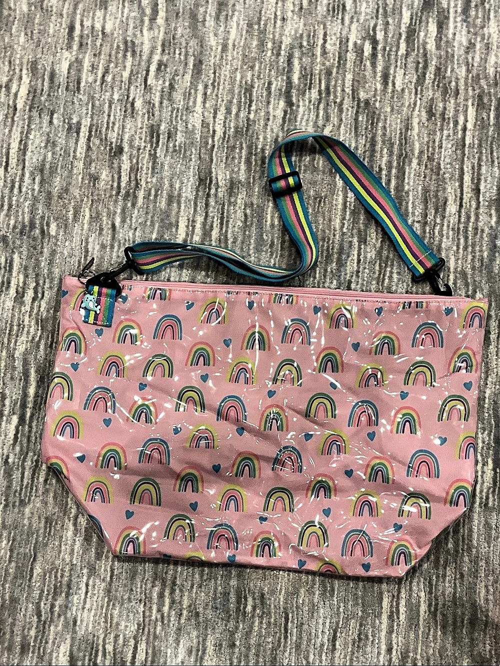 iScream Rainbow Print Tote Bag in Pink